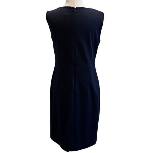 Jessica Howard Sleeveless Navy Blue Sheath Dress Size 8 Business Professional - Picture 4 of 8